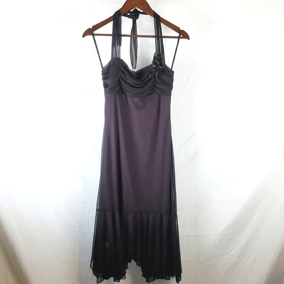Y2K XOXO Whimsigoth Fairycore Halterneck Midi Dress‎ - Picture 1 of 10